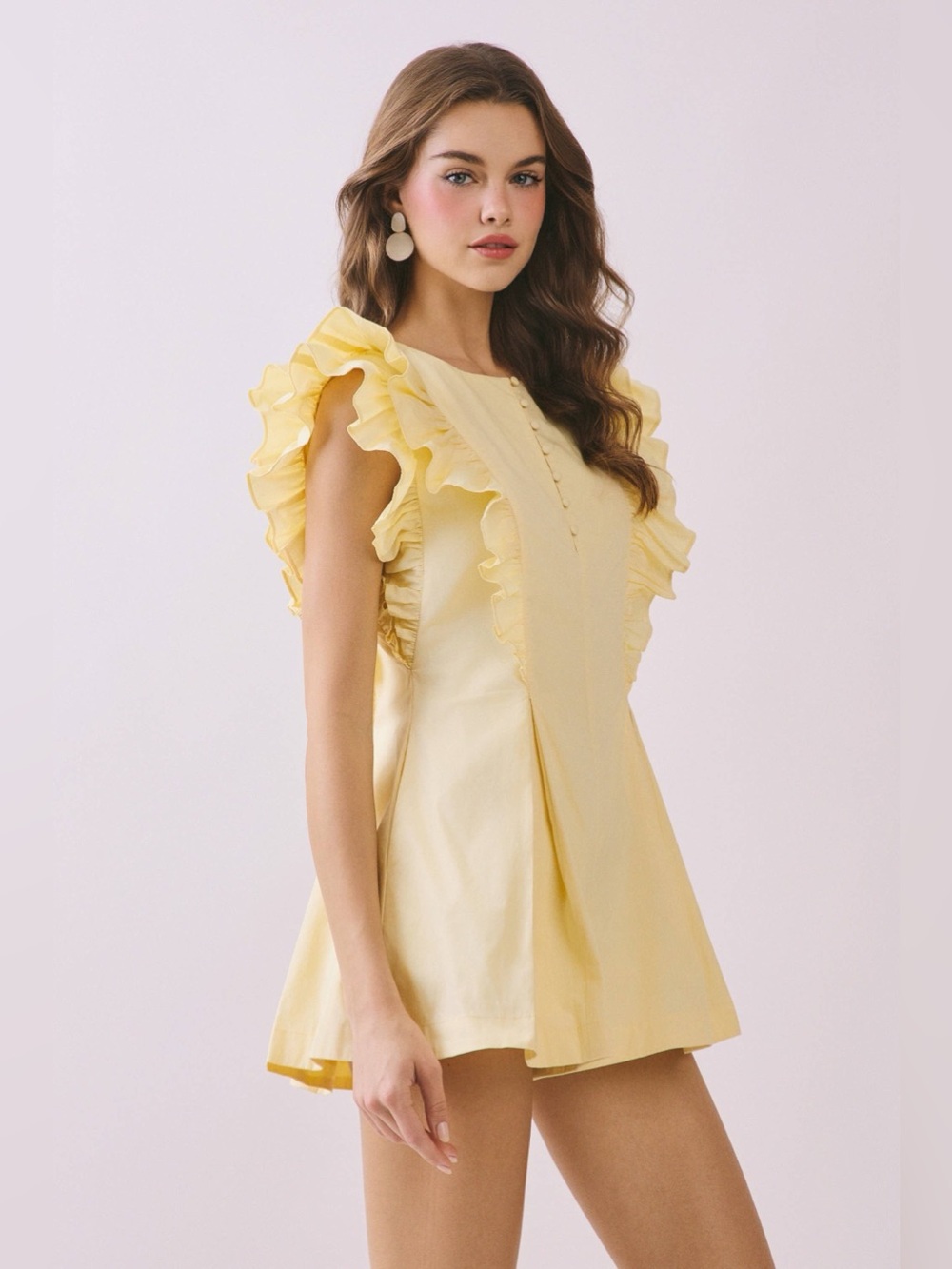 NWT TCEC Pink Ruffled Romper small - Picture 4 of 6